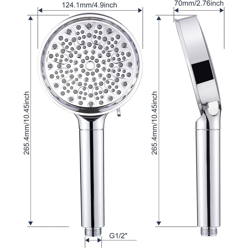 Handheld Shower Head, Chrome