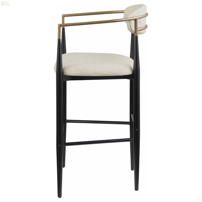 Chaise rembourrée en tissu (ensemble de 2), Beige