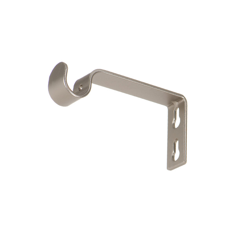  Supports fixes pour tringles à rideaux - pour tringles de 1/2 ou 5/8 po. Ensemble de 2 - Nickel satiné, Nickel satiné