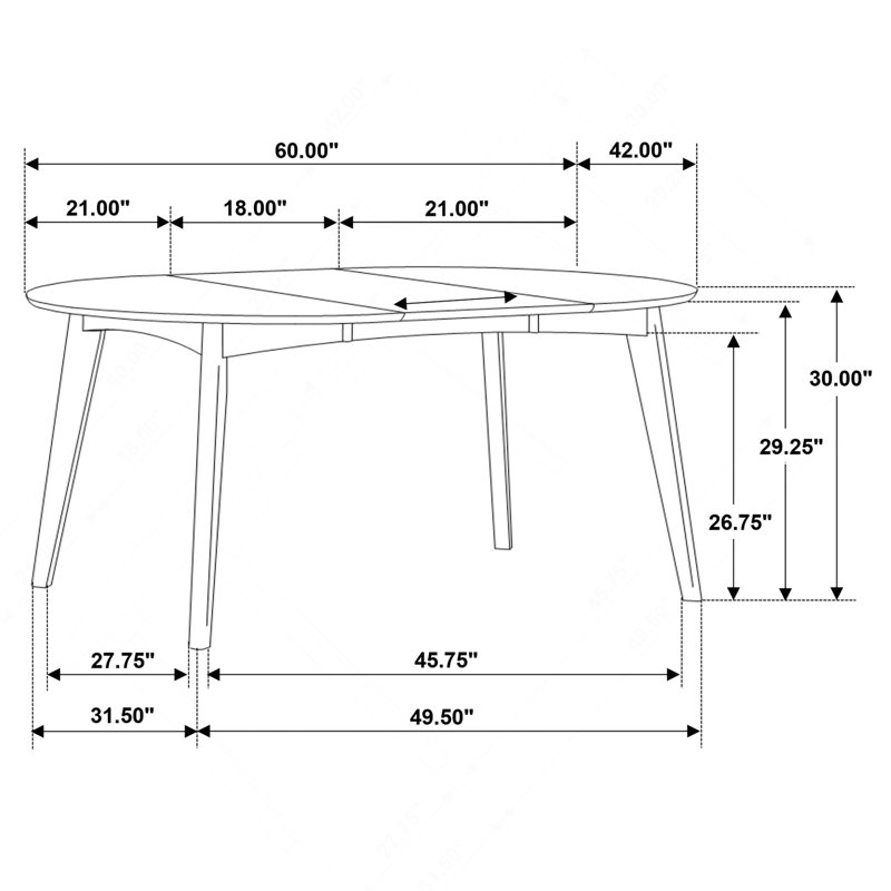 Table de salle à manger Thomson, Walnut