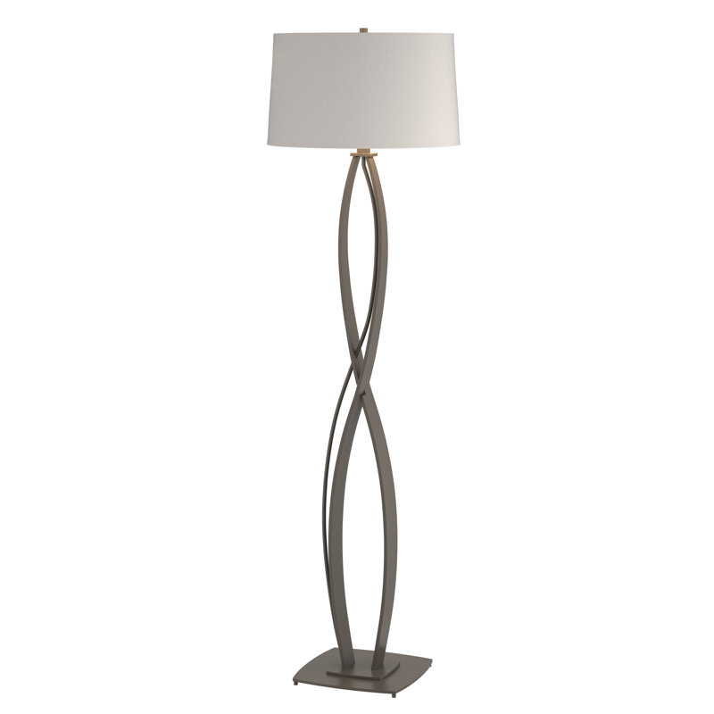 Lampe sur pied Almost Infinity, Lin, Fumée foncée