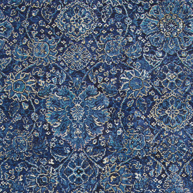  Tapis de couloir bleu marine Ullin, Tapis de couloir 2 pi 7 po x 7 pi 10 po