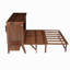 Lit escamotable avec port USB et tablettes amovibles de chaque côté, lit escamotable en pin massif pour bureau personnel, chambre d'amis