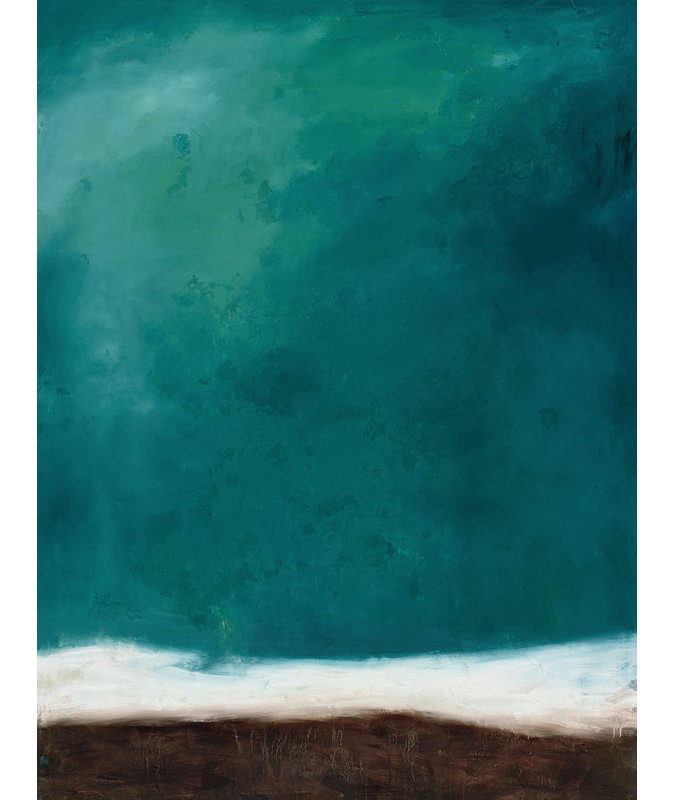 Turquoise Trifle Print by Samuel Kane, Glass Coat