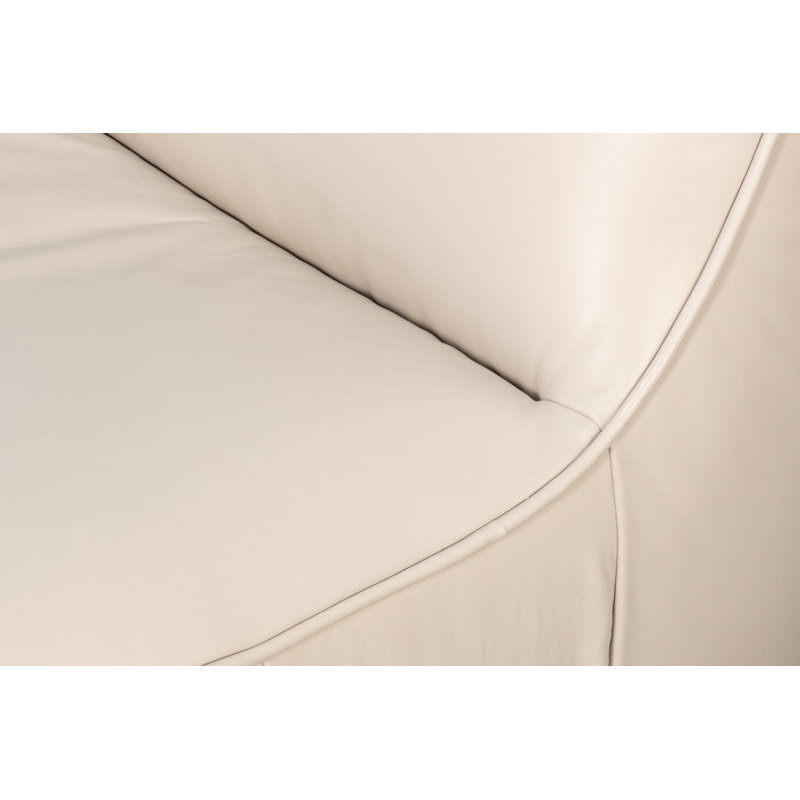 Kennett Swivel Armless Chair, Crystal White