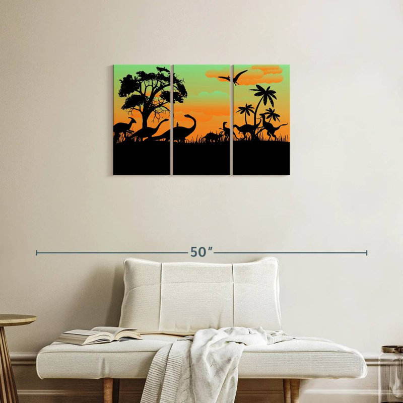 Brampt Dinosaurs Silhouette, 20" H x 33" W