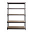 Étagère de rangement en acier thermolaqué noir mat à 5 niveaux avec tablettes HDF Ar Shelving-1390618741