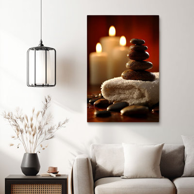 Calming Spa Zen Stone Stack Minimalist Canvas Print - Urban Studio