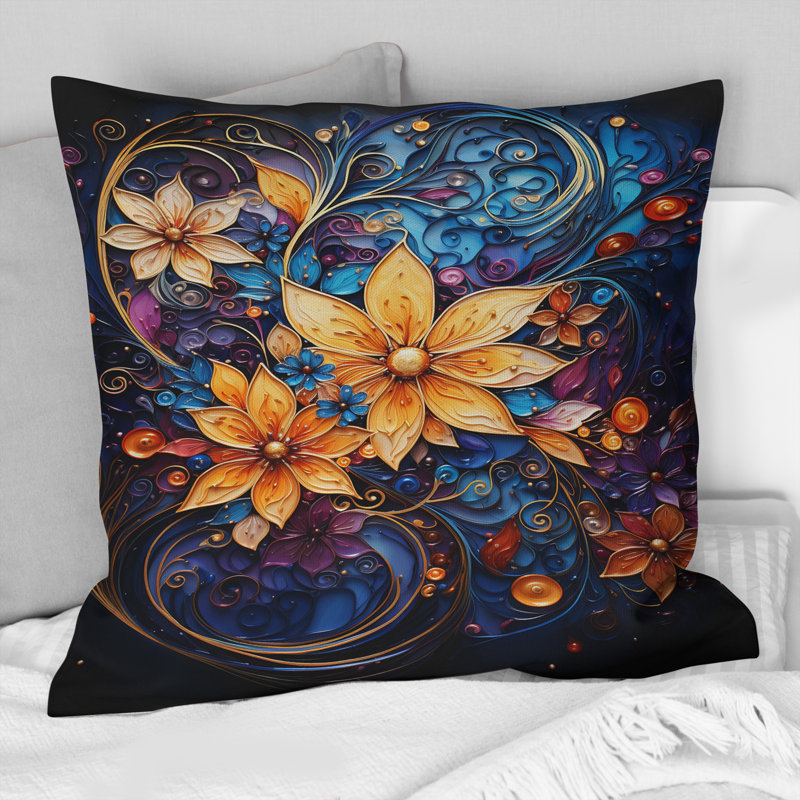Coussin Spiral Kaleidoscope II - Abstract Spirals