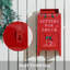 HOMCOM Christmas Post Box Freestanding Letters for Santa Mailbox Red