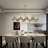 17-light Modern Linear Black And Gold Mid Century Chandelier For Dining Room