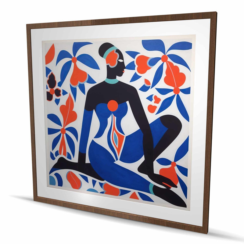 Pure Yoga - imprimé mat noir encadré pour la décoration intérieure