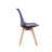 Stephenie 4 Person Dining set - a Rectangular Plastic Dining Table with Wooden Legs and a Set of 4 Faux Leather Cushion Padded Dining Chairs for Dining Room - Modern Dining Table Set-1259149992