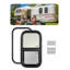Vertical RV Window Tinted Sliding RV Window & Net Screen Trim Ring-111768910