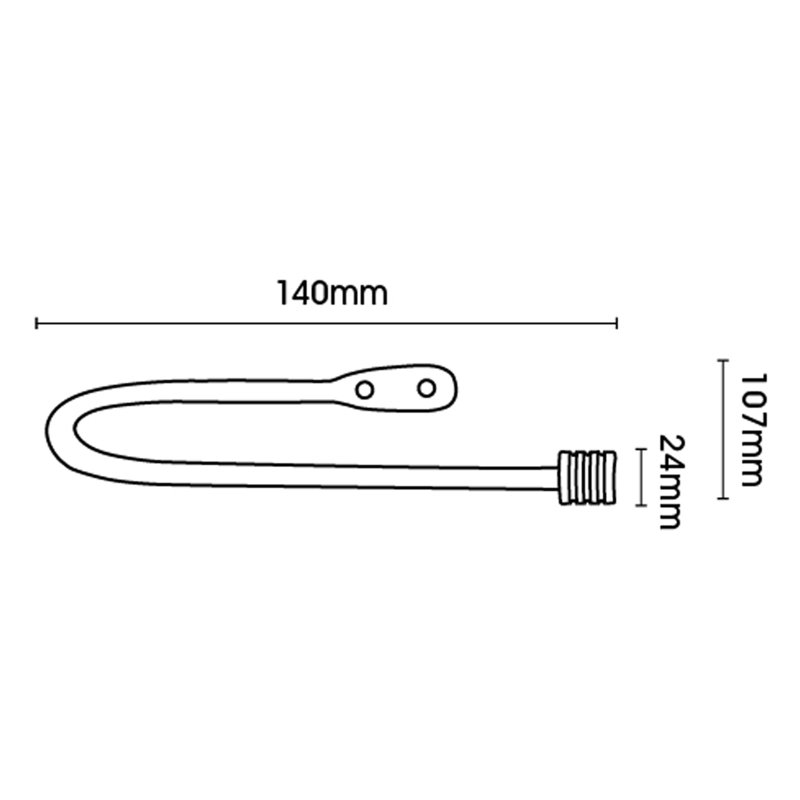 Curtain Holdback, 0.24cm H x 14cm W x 10.70cm D, Stainless Steel