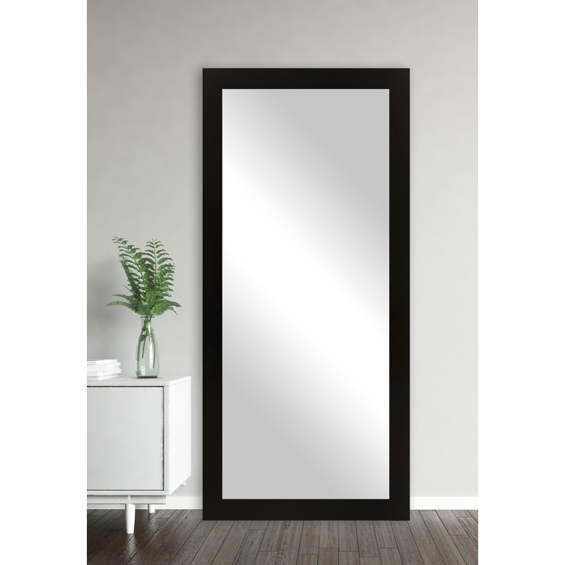 Miroir pleine longueur Geyer, H 65,5 po x l 30,5 po, Noir satiné