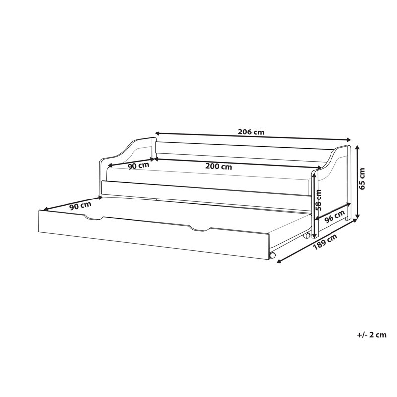 Solid Wood Daybed with Trundle