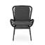 Chaise grise avec support en fer robuste et pieds imperméables Club Strong - Coussin
