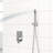 Square Dual Shower Head Kit - 10 Inch Wall Mounted With Nozzle