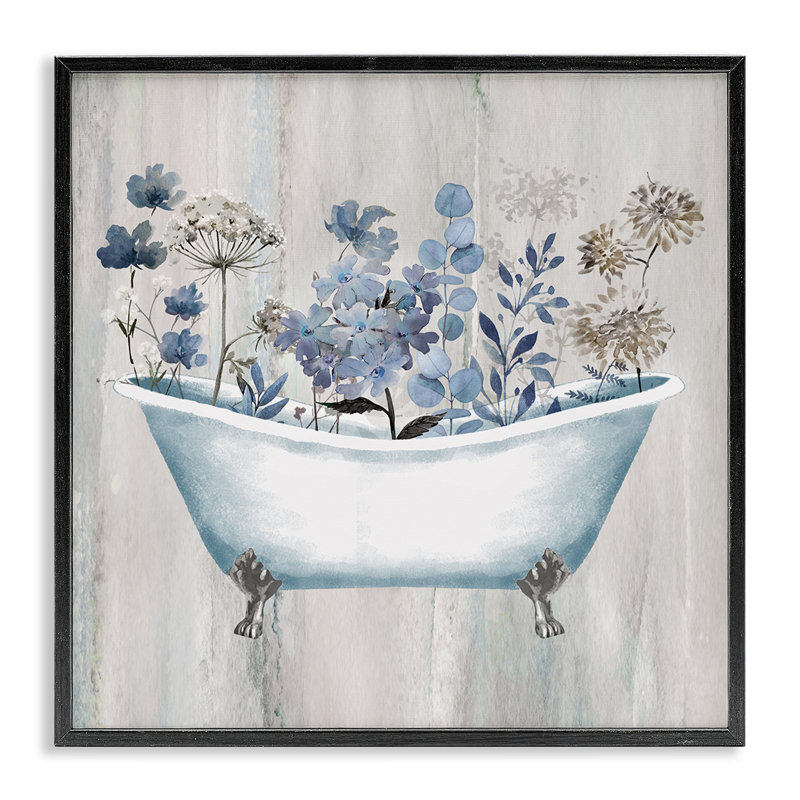 Art floral giclée encadrée par Conrad Knutsen, H 12 po x l 12 po, Giclée encadrée noir minuit