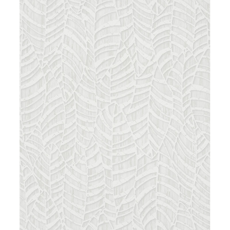 Gilgo 10m x 53cm 3D Embossed Wallpaper Roll, Grey/White