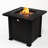 Outdoor Fire Pit Table 28Inch Square, Steel, Propane Gas, 8.27In Package Height, No Glass Square Gas Table, Steel Burner, Fuel, 40Lb Product Weight, Cover