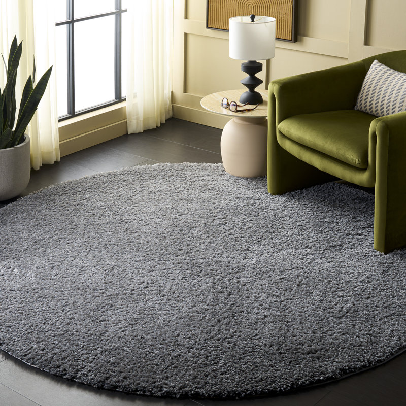 Atlantis Shag 100 Performance Solid Color Rug, 6'-7" X 6'-7" Round