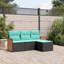 Ensemble de canapé de patio avec coussins 4 pièces Ebern Designs-2096049440