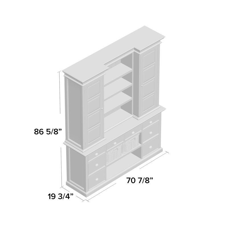 Castine Storage Bookcase 86.61" H x 70.87" W