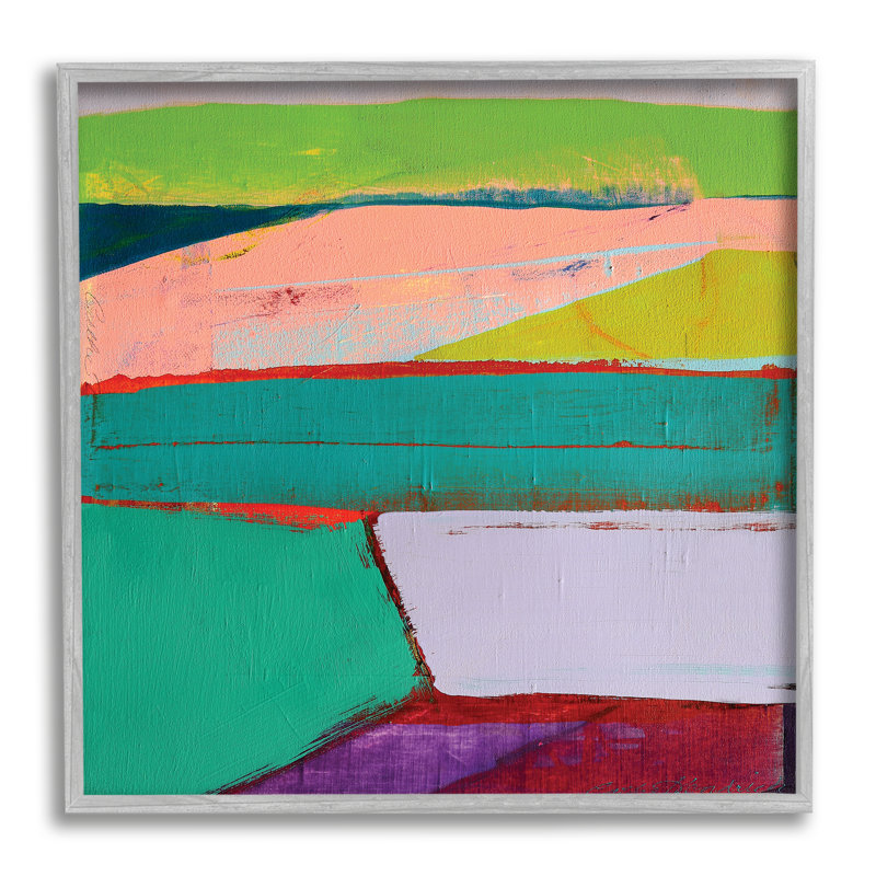Radiant abstrait - peinture sur toile, Estampe numérique Farmhouse, H 12 po x l 12 po x P 1,5 po