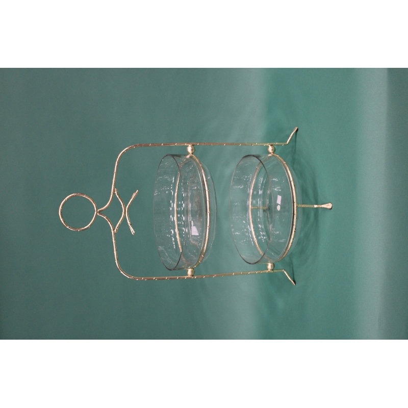 Doylestown Glass Tiered Stand, Gold
