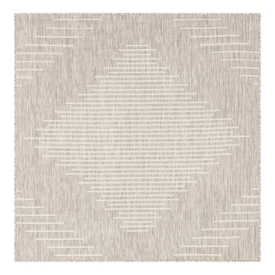 Ava-Mary Striped Gray Indoor / Outdoor Area Rug