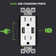 USB Wall Outlet Charger, 15A Tamper Resistant Decorator Receptacle