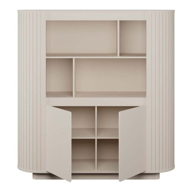 Chanceton 162cm Shelving Cabinet with Open Display