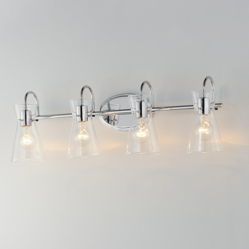 Éclairage pour meuble-lavabo à 4 lumières à intensité variable Maia, Chrome poli