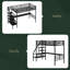 Structure de lit mezzanine en métal avec bureau, aucun sommier nécessaire, simple