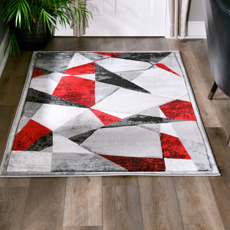 Preciado Abstract Indoor Rug, Rectangle 3'9" x 5'9"