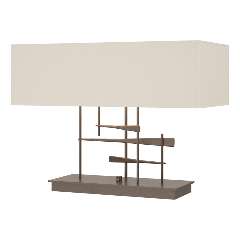 Lampe de table 15,3 "Cavaletti, Bronze, Lin