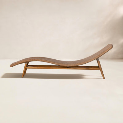 Janine 24'' Outdoor Teak Chaise Lounge