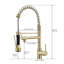Robinet de cuisine à bec rétractable avec levier simple Gold