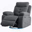 Fauteuil oscillant inclinable électrique avec haut-parleur Bluetooth Pivot de 270 degrés avec bras lumineux à DEL avec poches de rangement USB + port de charge de type C Repose-pieds escamotable à dossier réglable DG