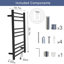 Wall mounted electric towel heater plug-in or hard wired combination unit, 10 drying tracks, to meet various needs-97810568