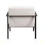 Fauteuil d'appoint en métal blanc Millie