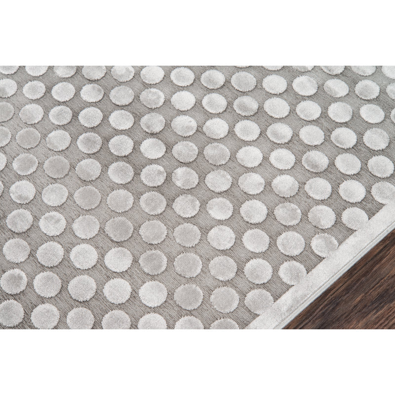 Tapis gris tissé à la machine Hadleigh, Rectangle 2 pi x 3 pi