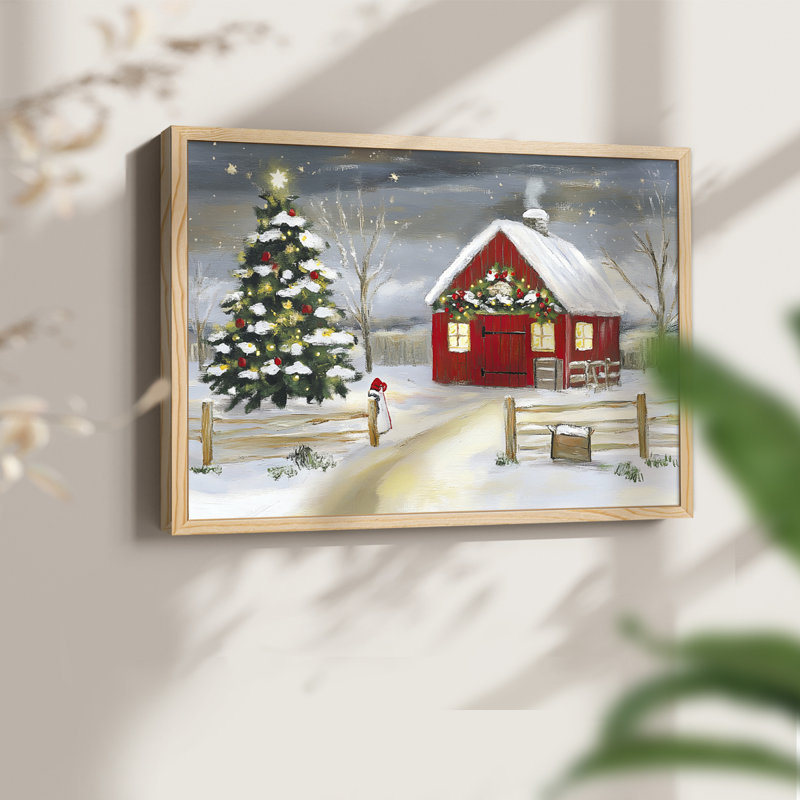 «Chirstmas Art» - DCCxxiv - Reproduction encadrée - réversible, Naturel, H 11 po x l 14 po