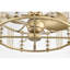 Ventilateur de plafond en verre transparent or mat 28 pouces avec télécommande Randy