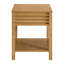 Table de bout carrée en bois avec tiroir et tablette 20 po Charnay-247382916