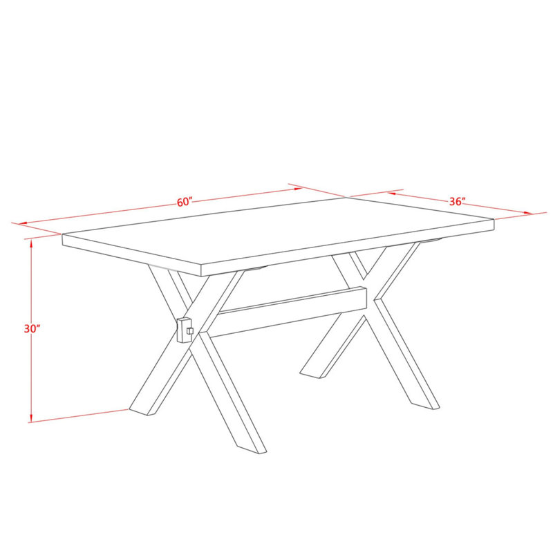 Ensemble de table de cuisine - une table de salle à manger en bois et des chaises Parson - Lin brossé blanc, 7, Bleu pastel