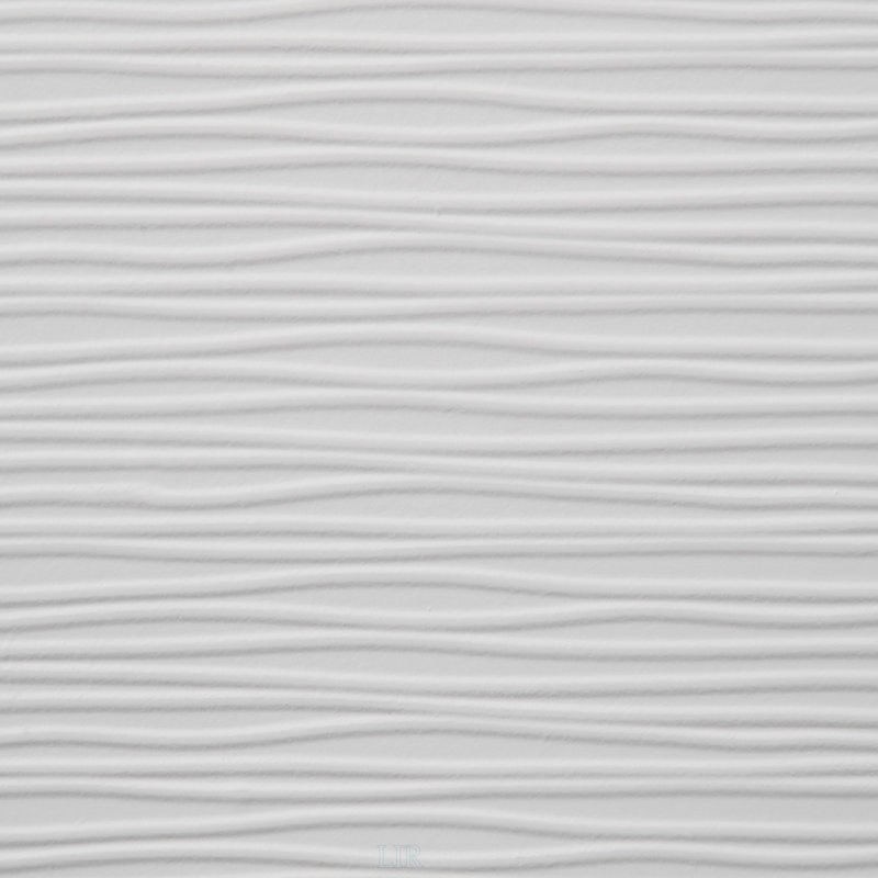 Lit simple à panneau à finition blanche avec motif géométrique et tête de lit légèrement incurvée pour chambre d'enfant