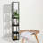 Maxwell 72" Traditional LED Shelf Floor Lamp with Black Finish, 4 Built-In Shelves, 3 Storage Drawers, Bulb Included-1875102056